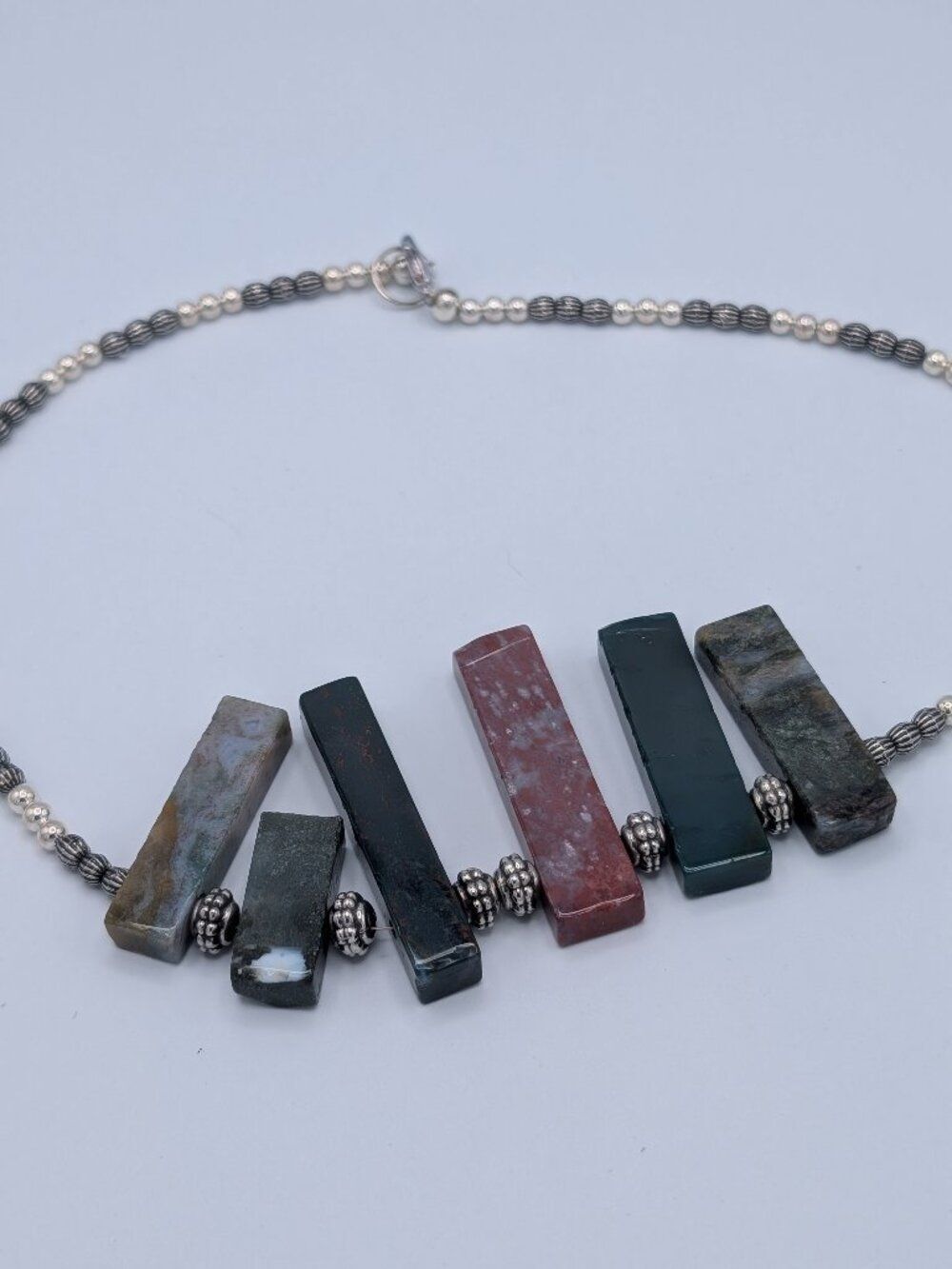 Natural Gemstone Slab Destash Lot Moss Agate Jasper Beads Craft Repair Upcycle - Picture 8 of 9